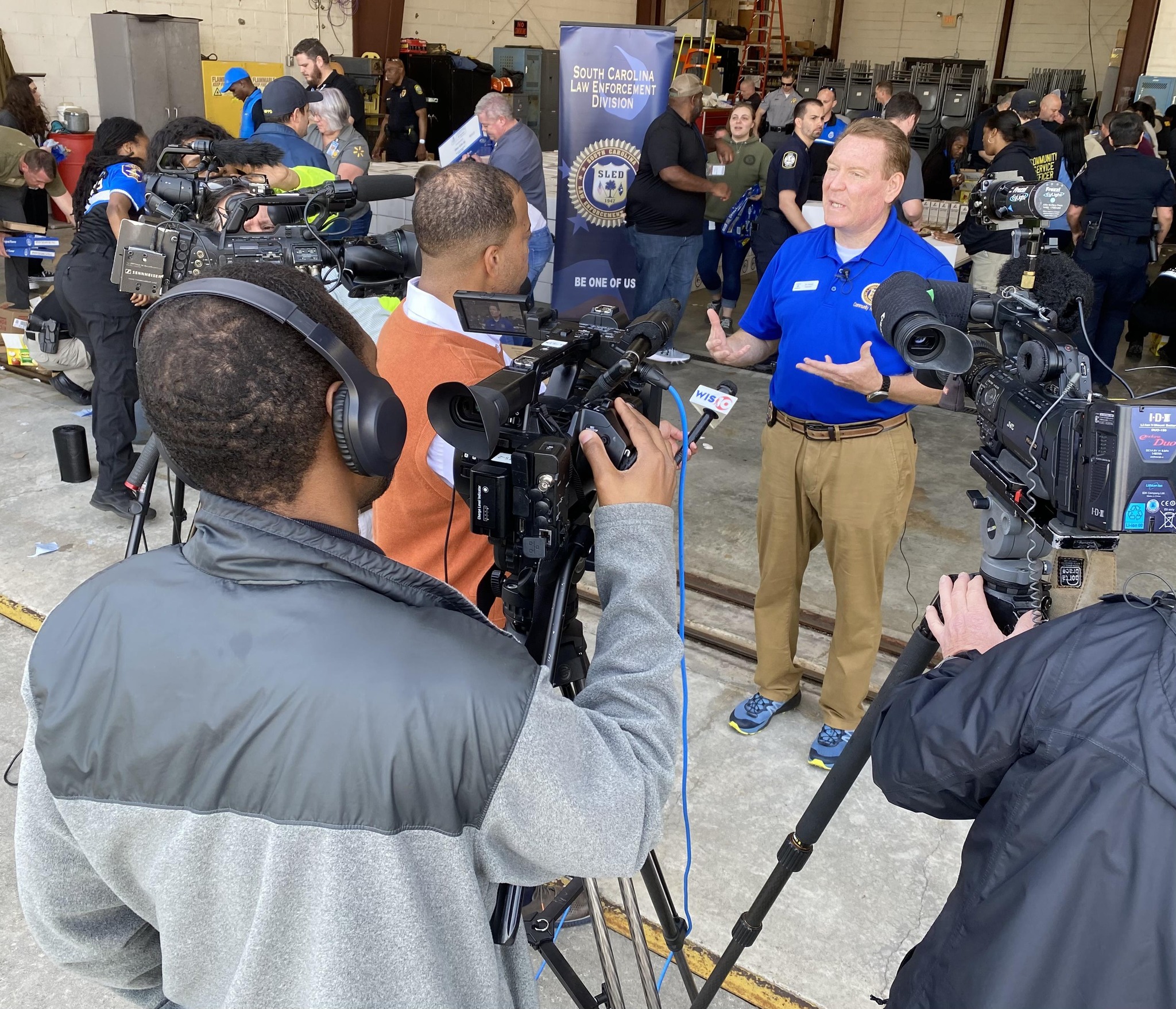 SLED Agent being interviewed by media