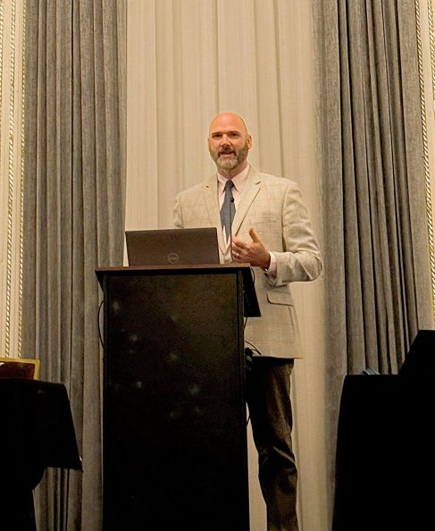 Bryan Ridgeway speaking at the conference